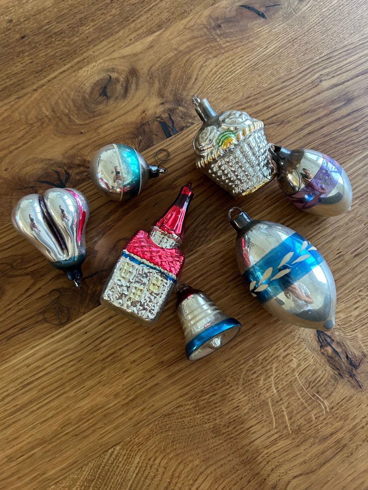 Lot Ajeko vintage kerstballen antiek, Diversen, Ophalen of Verzenden, Gebruikt