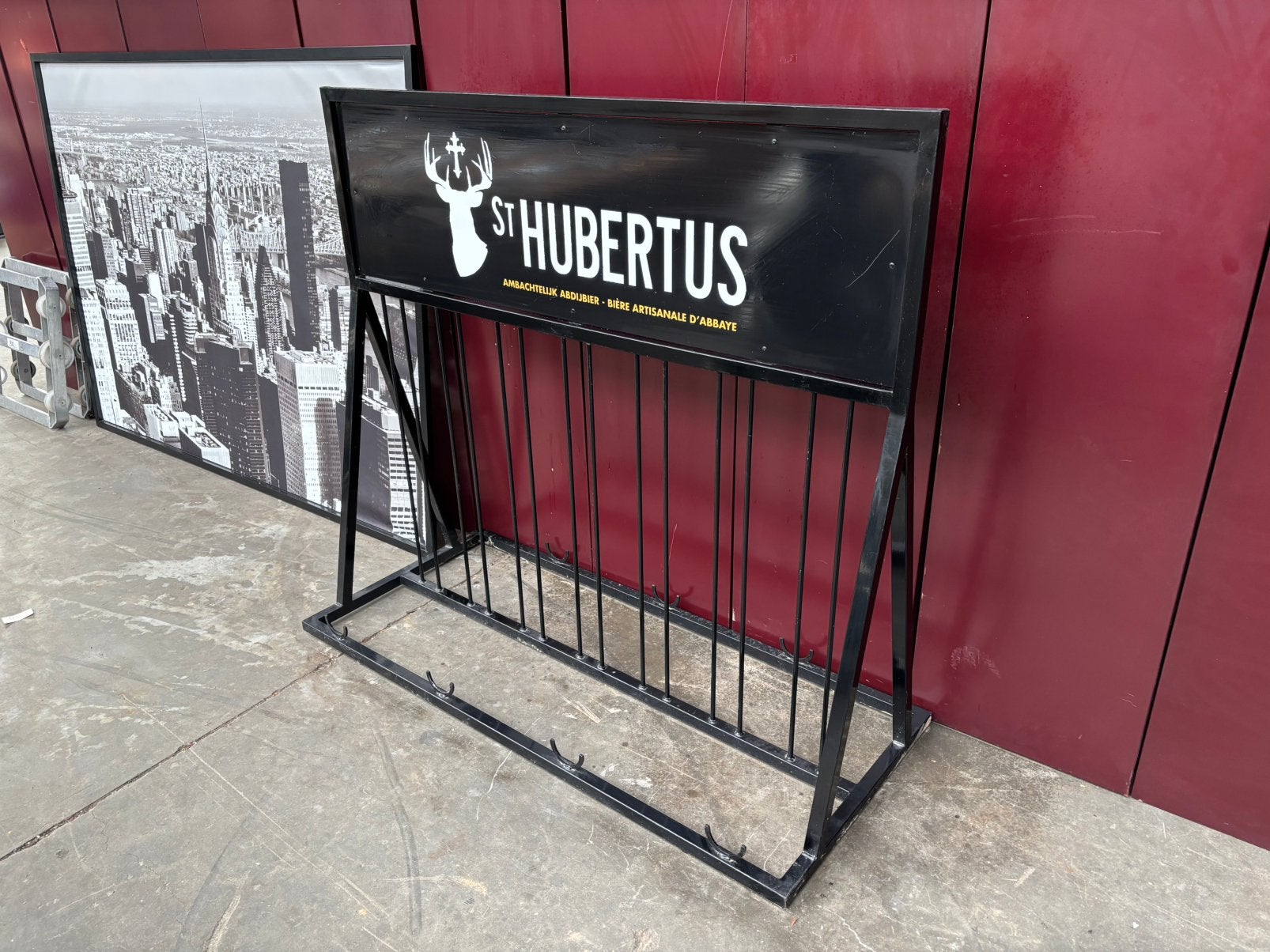 Fietsenrek Dubbelzijdig Reclame  St Hubertus goede staat., Ophalen, Zo goed als nieuw
