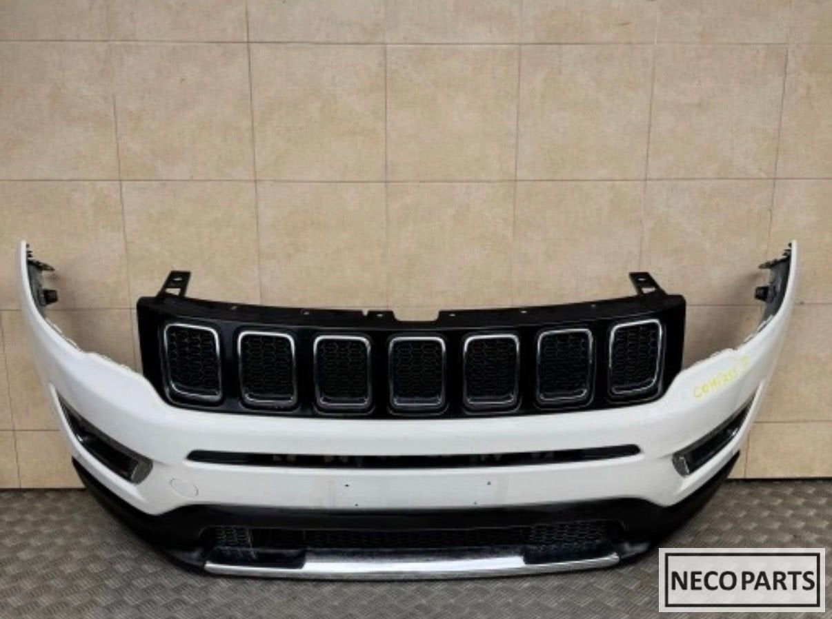 JEEP COMPASS II VOORBUMPER ORIGINEEL COMPLEET ALLES LEVERBAA, Jeep, Gebruikt, -, Ophalen of Verzenden