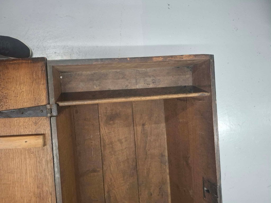 Antieke massief houten kist/opbergkoffer, Ophalen, 50 – 75, Gebruikt, 50 tot 100 cm