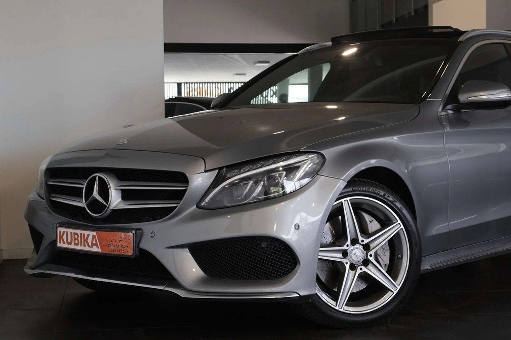 Mercedes-Benz C-CLASS 300 C 300 Bluetec Hybrid Pano CruiseC, Autos, Cuir, Argent ou Gris, Achat, Euro 6