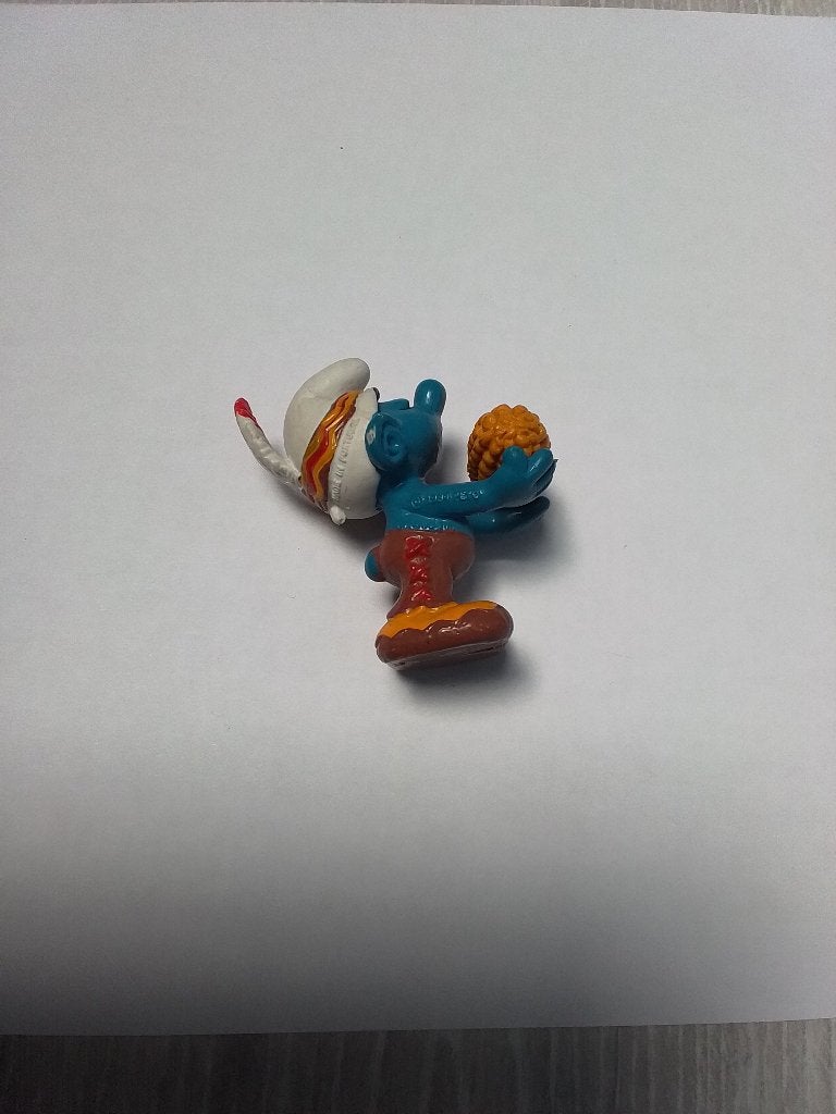 schtroumpfs smurf smurfen 20197 indien  acec épis de maïs ., Collections, Schtroumpfs, Enlèvement ou Envoi, Comme neuf, Autres Schtroumpfs