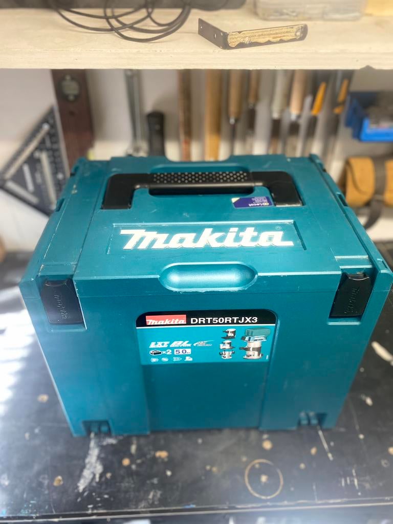 Makita DRT50RTJX3 bovenfrees / kantenfrees set, Ophalen, Zo goed als nieuw