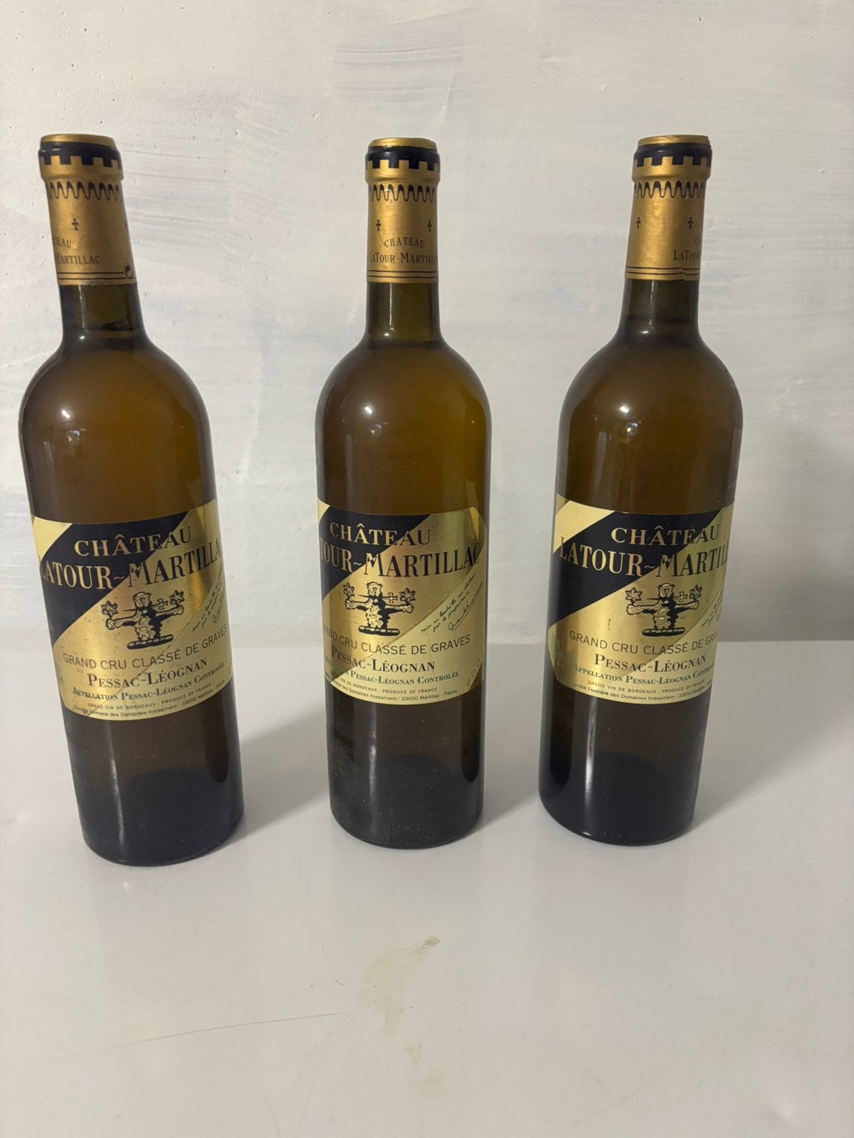 Grand cru classe Latour Martillac blanc 2003, Collections, Enlèvement ou Envoi, Comme neuf