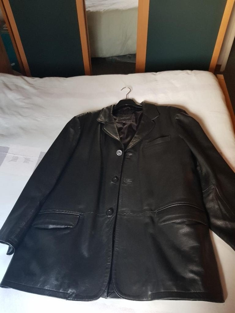 Zwarte lederen herenjas Oakwood, Oakwood, Zwart, Nieuw, Overige maten