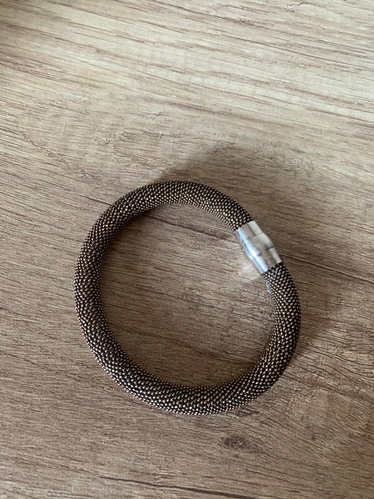 Armband ti sento echt zilver kleur bruin met schittering, Ophalen of Verzenden, Zo goed als nieuw, Bruin, Zilver