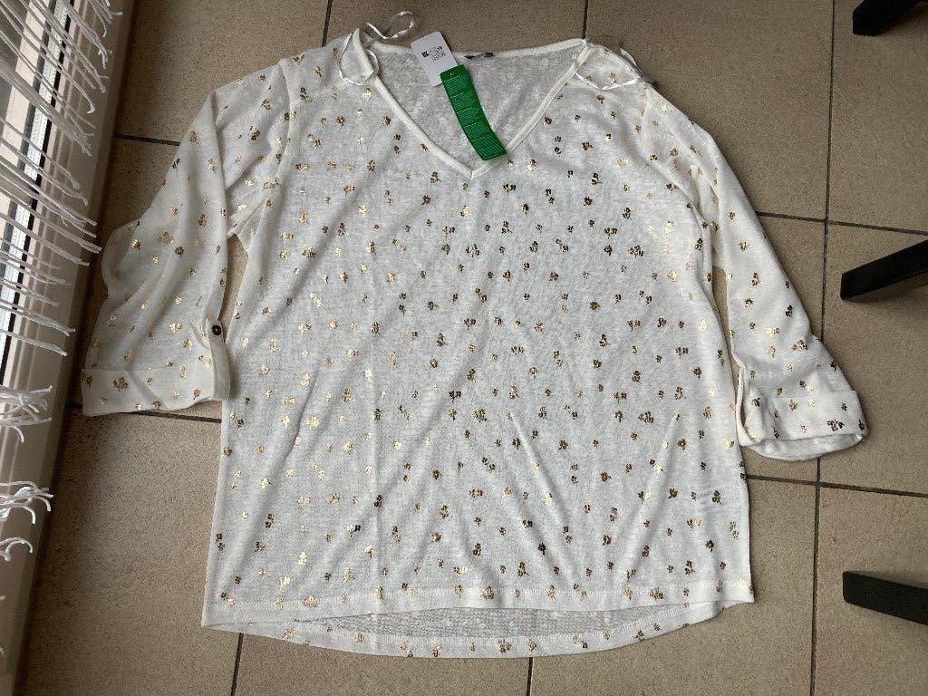 Nieuwe gekleurde blouse met motief - maat 48, Enlèvement ou Envoi, Neuf, Chemisier ou Tunique