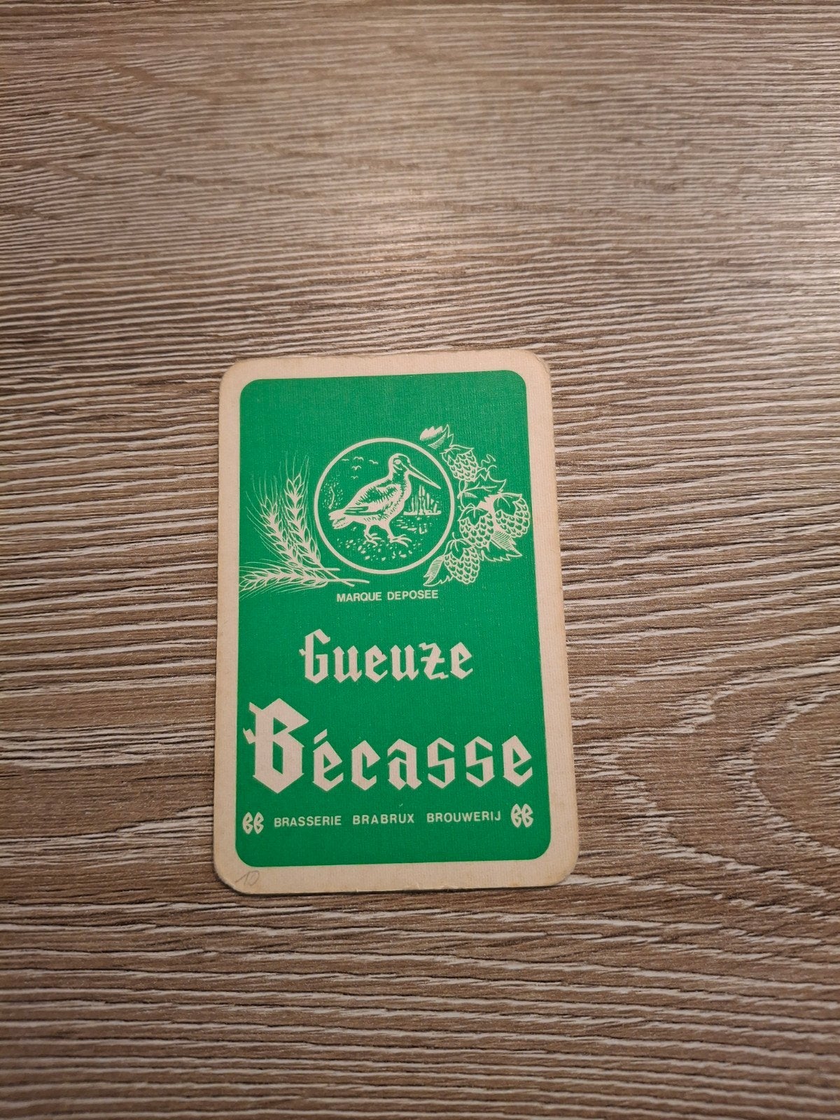 oude speelkaart gueuze becasse, Verzamelen, Ophalen of Verzenden