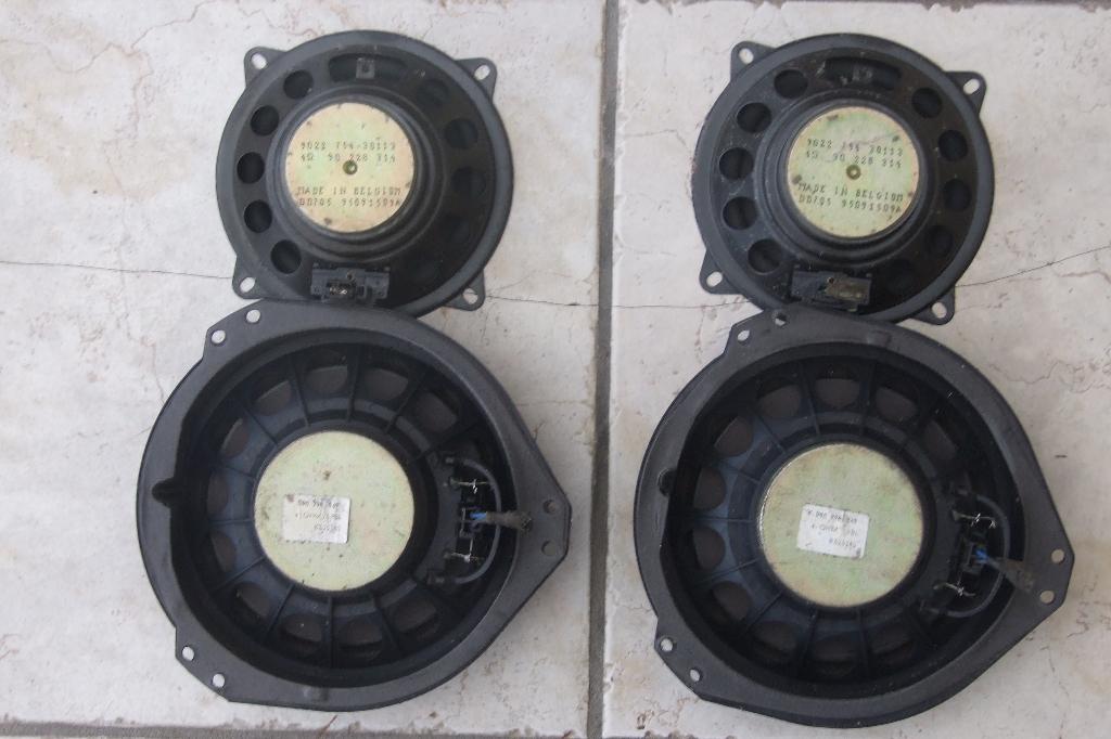 Speakers 4 stuks in 100% staat, goede bass, voor zelfbouwer, Ophalen, Gebruikt, Minder dan 60 watt, Front, Rear of Stereo speakers