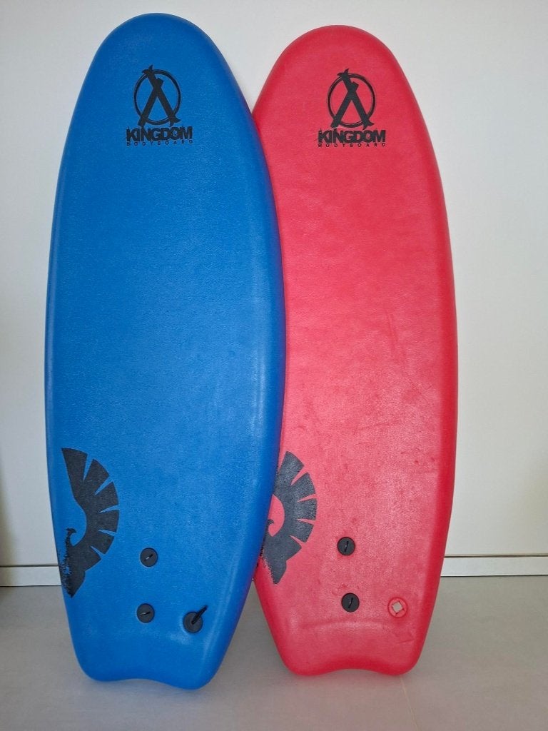 Bodyboard blauw en rood, Watersport en Boten, Ophalen, Gebruikt