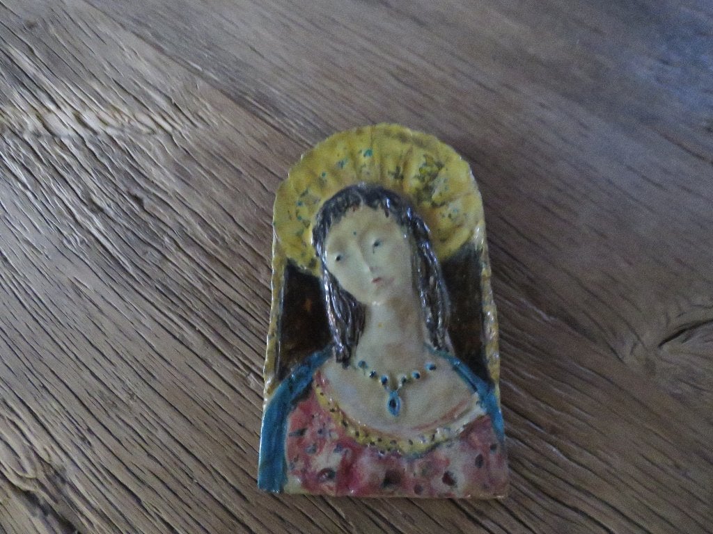 Panneau en céramique Daneu 1885 Taormina majolica Maria 1958, Antiquités & Art, Enlèvement ou Envoi