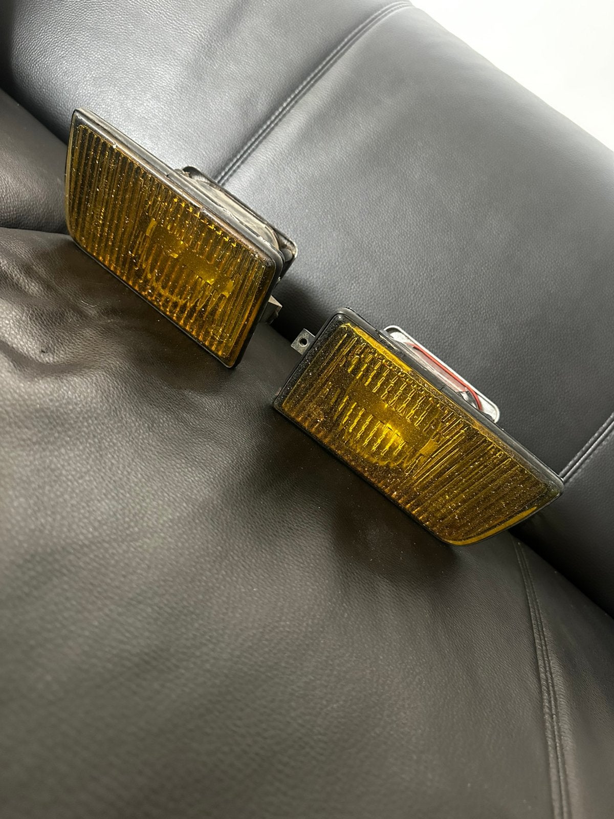 BMW E34 M5 E32 E24 gele originele BMW HELLA mistlampen, Ophalen of Verzenden, BMW
