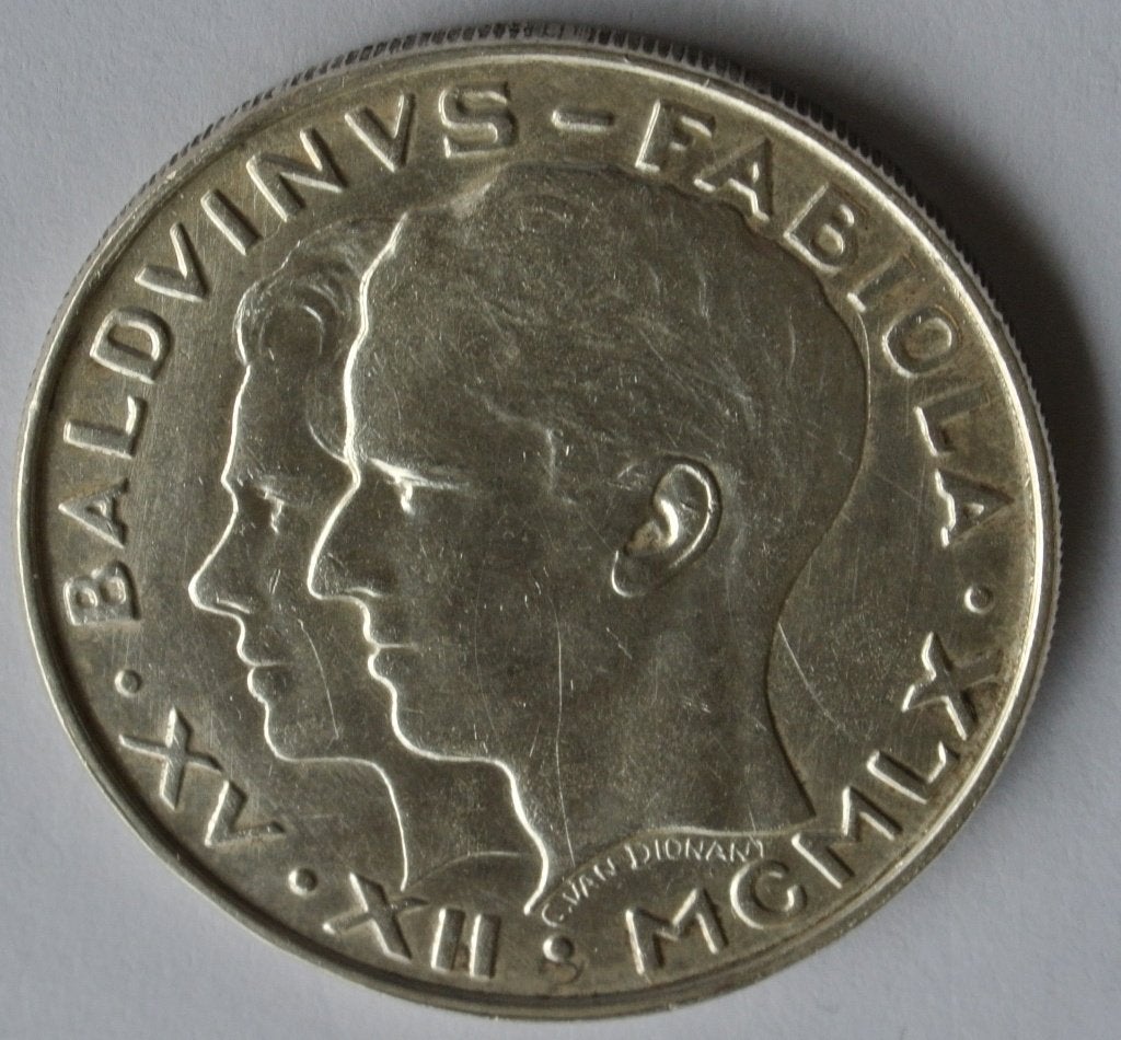 BELGIQUE MARIAGE ROI BAUDOUIN 1960 50fr ARGENT, Enlèvement ou Envoi, Monnaie en vrac, Argent, Argent