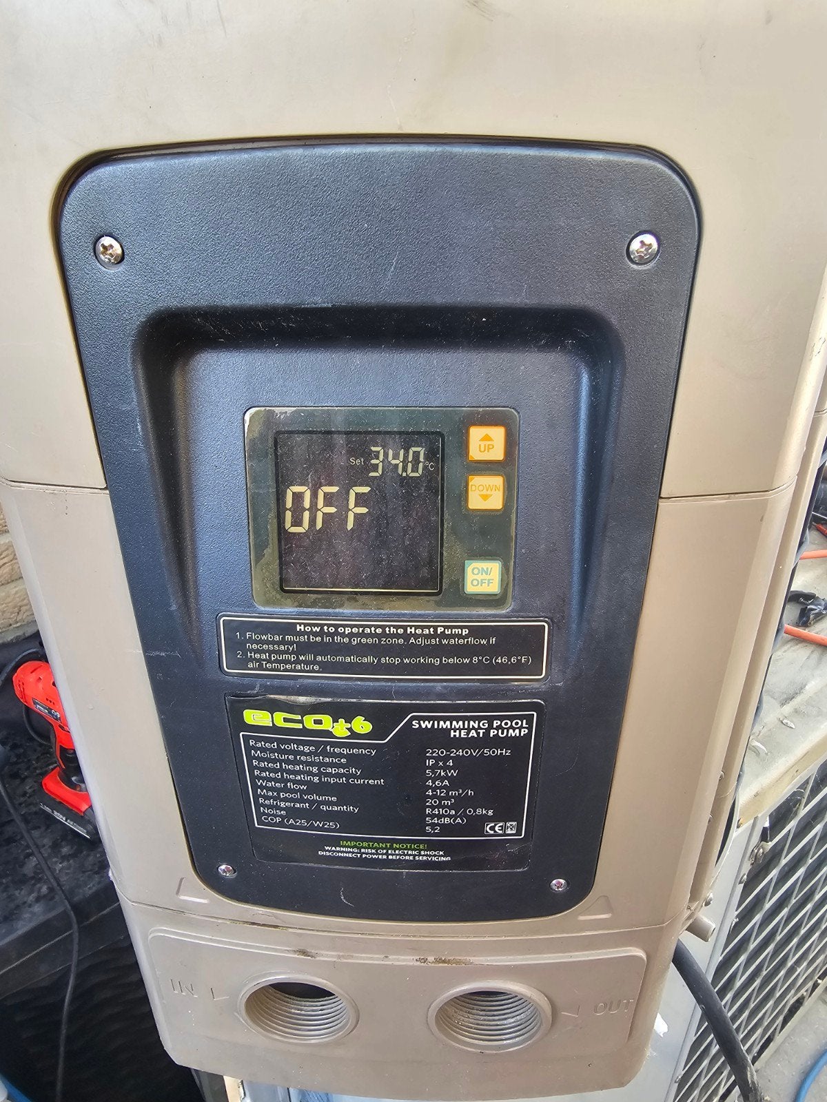 Zwembad warmtepomp 6kw met zandfilterpomp, Ophalen