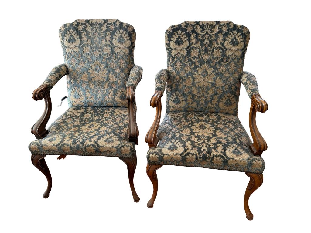 Paar bergères in Louis XV-stijl - gesneden hout, Ophalen