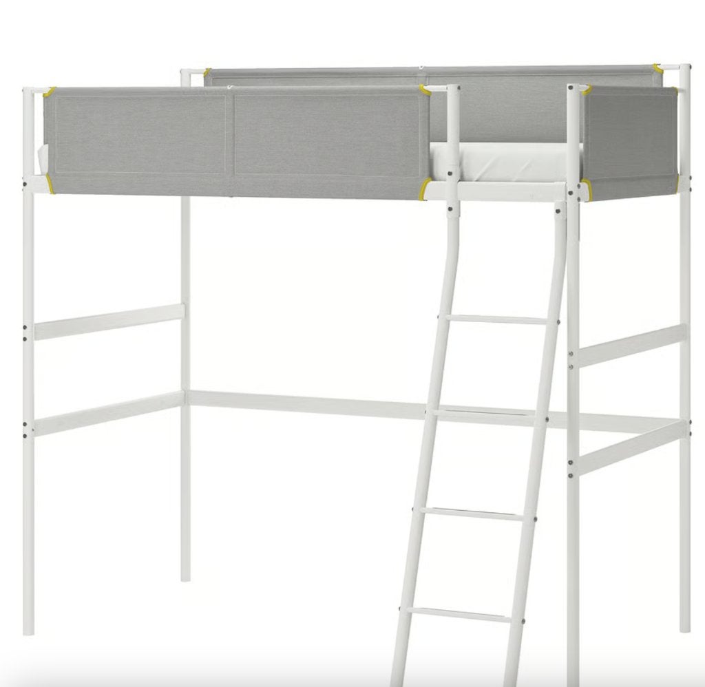Hoogslaper IKEA - zo goed als nieuw!, Ophalen, 90 cm, Eenpersoons, Wit