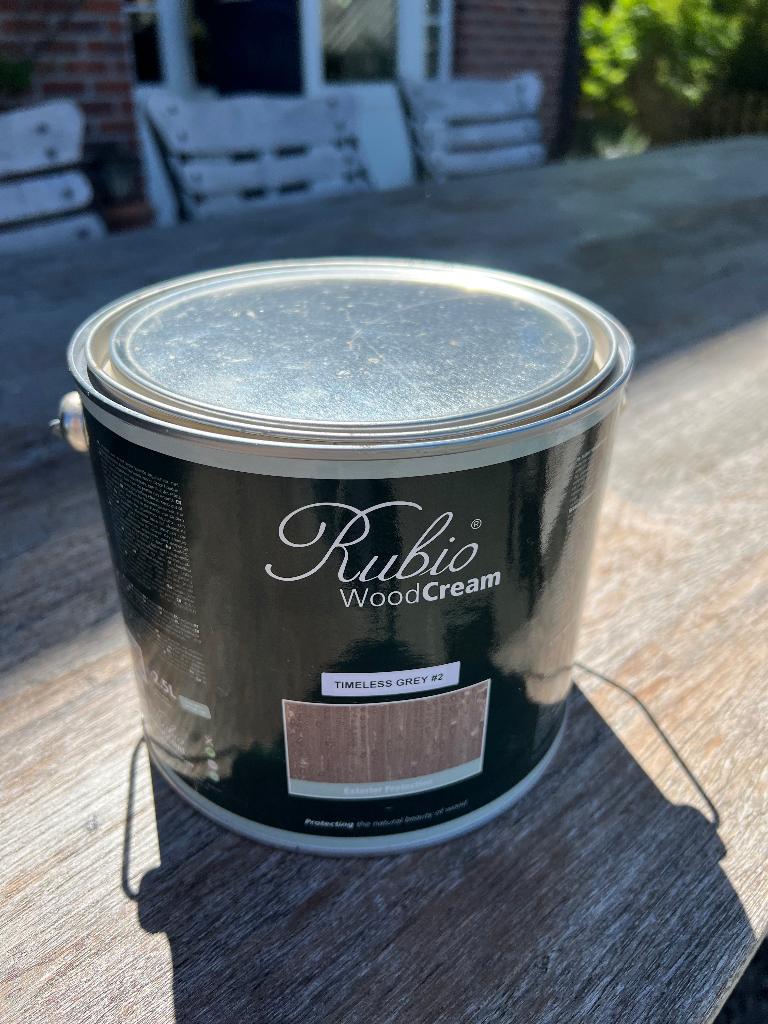 Rubio Woodcream Timeless Grey 2,5 litres NEUF, Neuf, Moins de 5 litres, Gris, Enlèvement