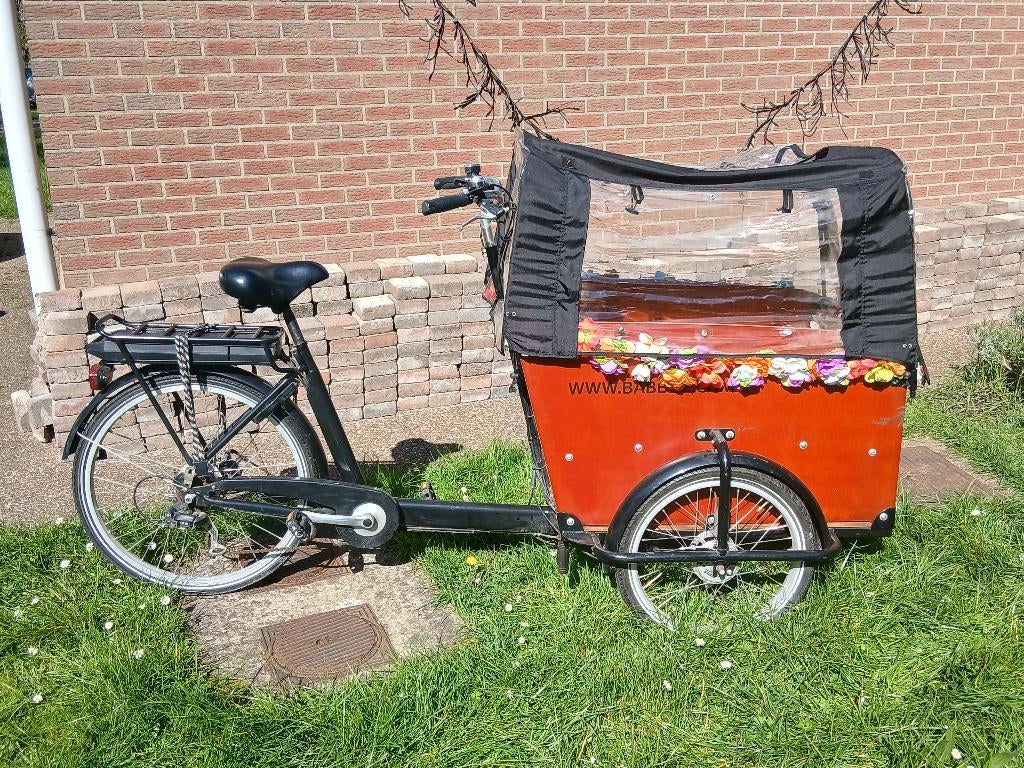 Bakfiets Babboe, Fietsen en Brommers, 4 kinderen of meer, Gebruikt, Elektrisch, Ophalen