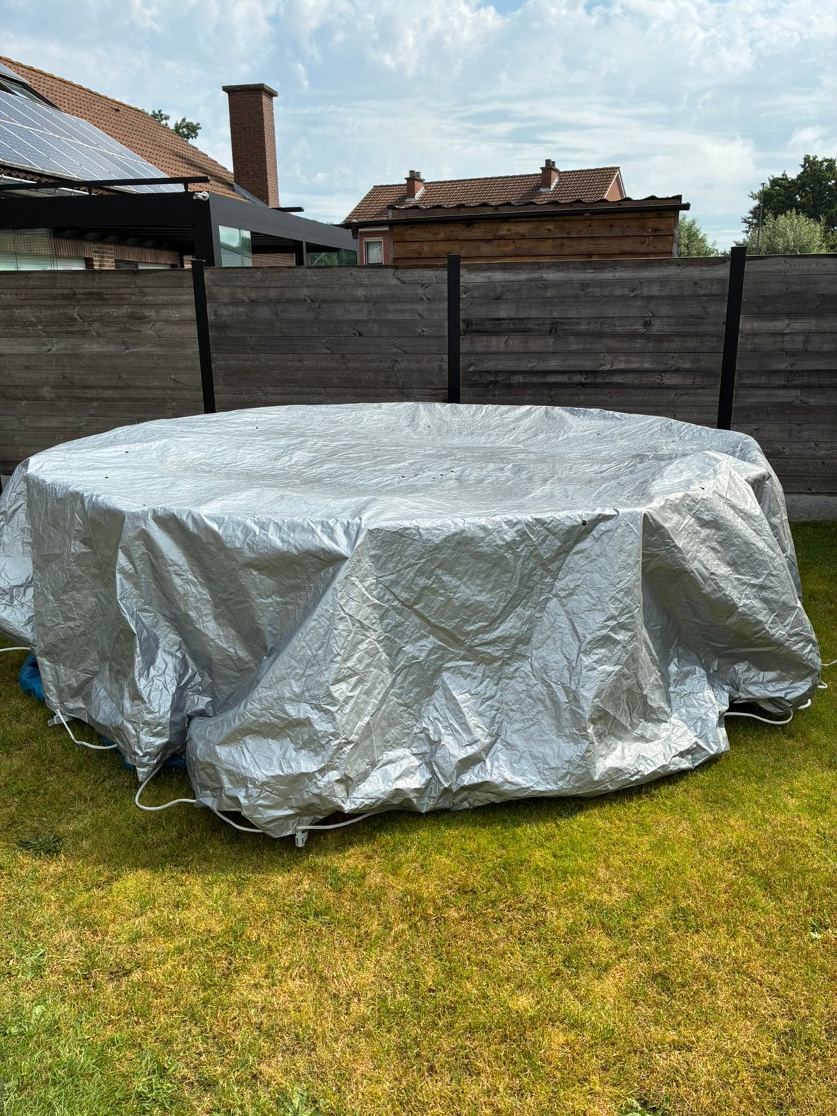 Bâche Intex pour cadre rond de 488 cm, Jardin & Terrasse, Enlèvement, Comme neuf, Couverture de piscine