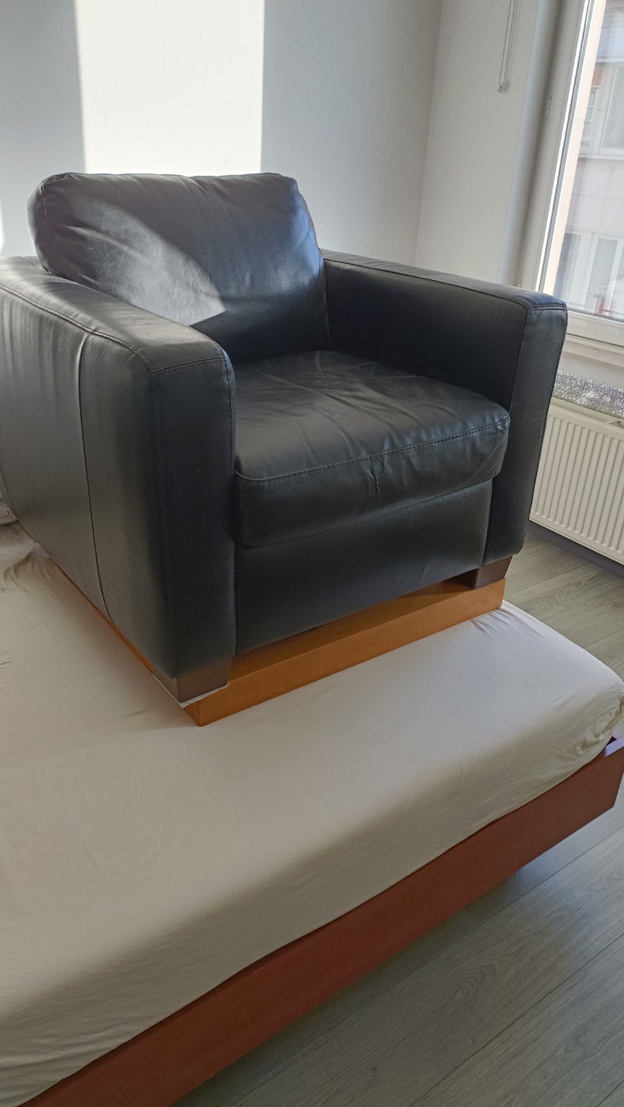 Fauteuil type club, Maison & Meubles, Fauteuils, Enlèvement, Cuir