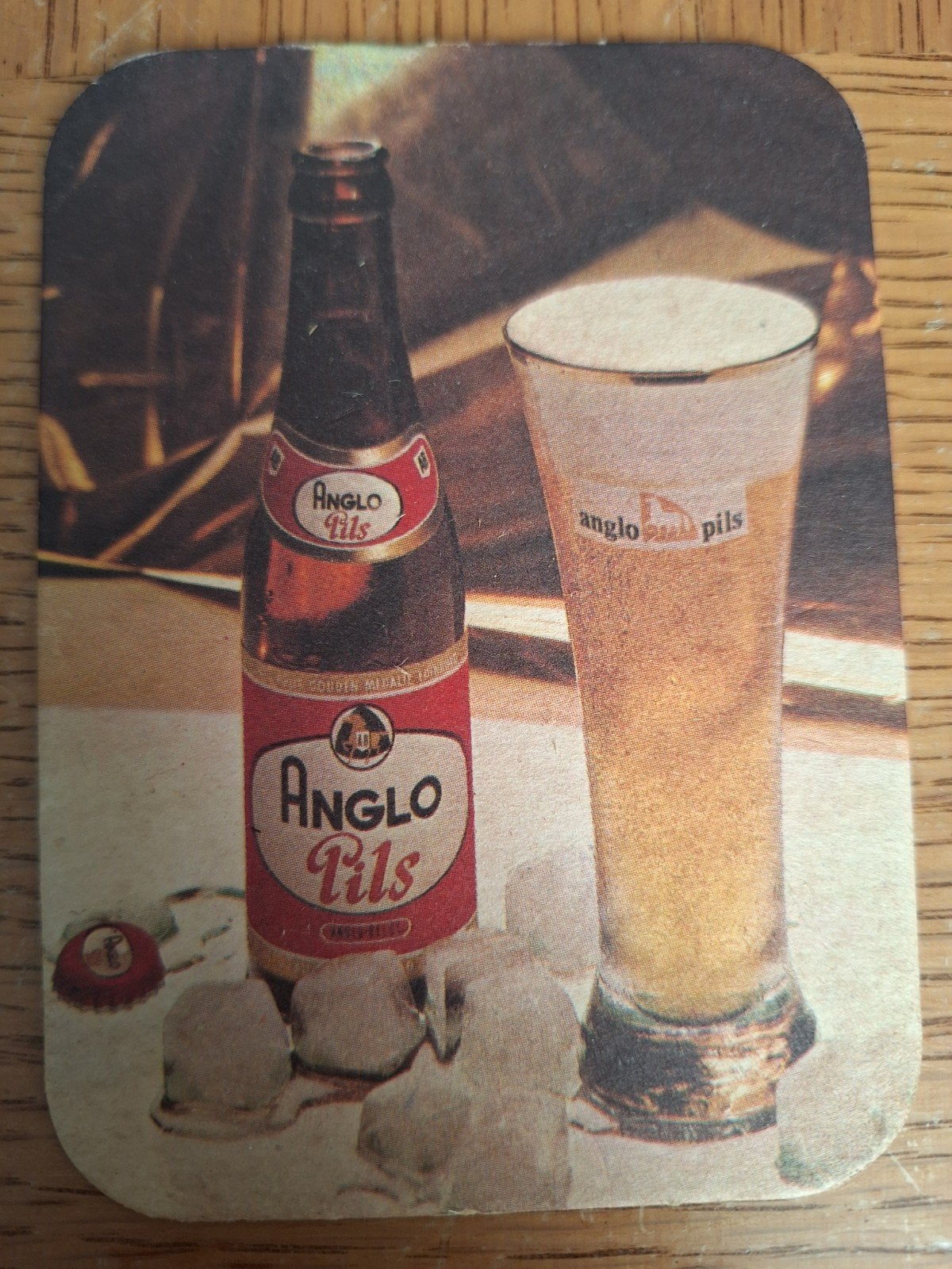 oud bierviltje brouwerij Anglo Zulte, Verzamelen, Ophalen of Verzenden