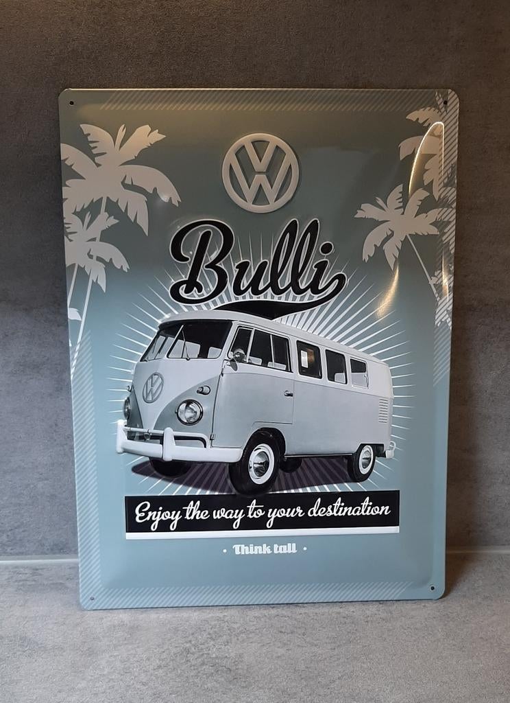 Wandbord/VW Bulli T1/Nostalgic art, Metaal, Vintage, Nieuw, Wandbord of Wandpaneel