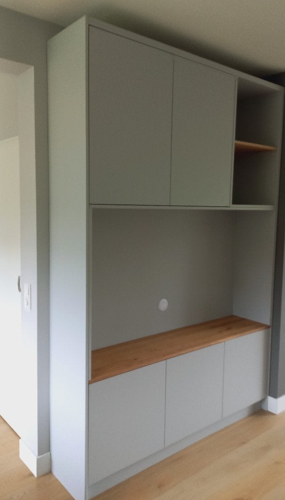 Cinewall, tv-meubel, stereomeubel kast wandmeubel op maat., Enlèvement, Neuf, Chêne