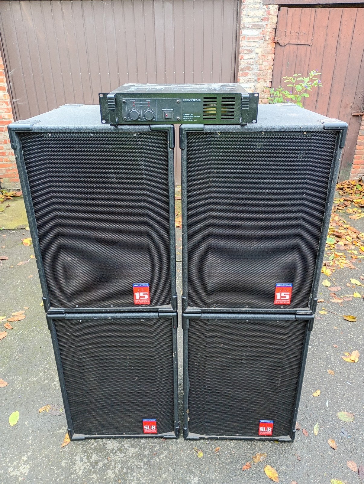 jb system subkastjes en topkasten en versterker, Gebruikt, JBL, Speakerset, Basreflex