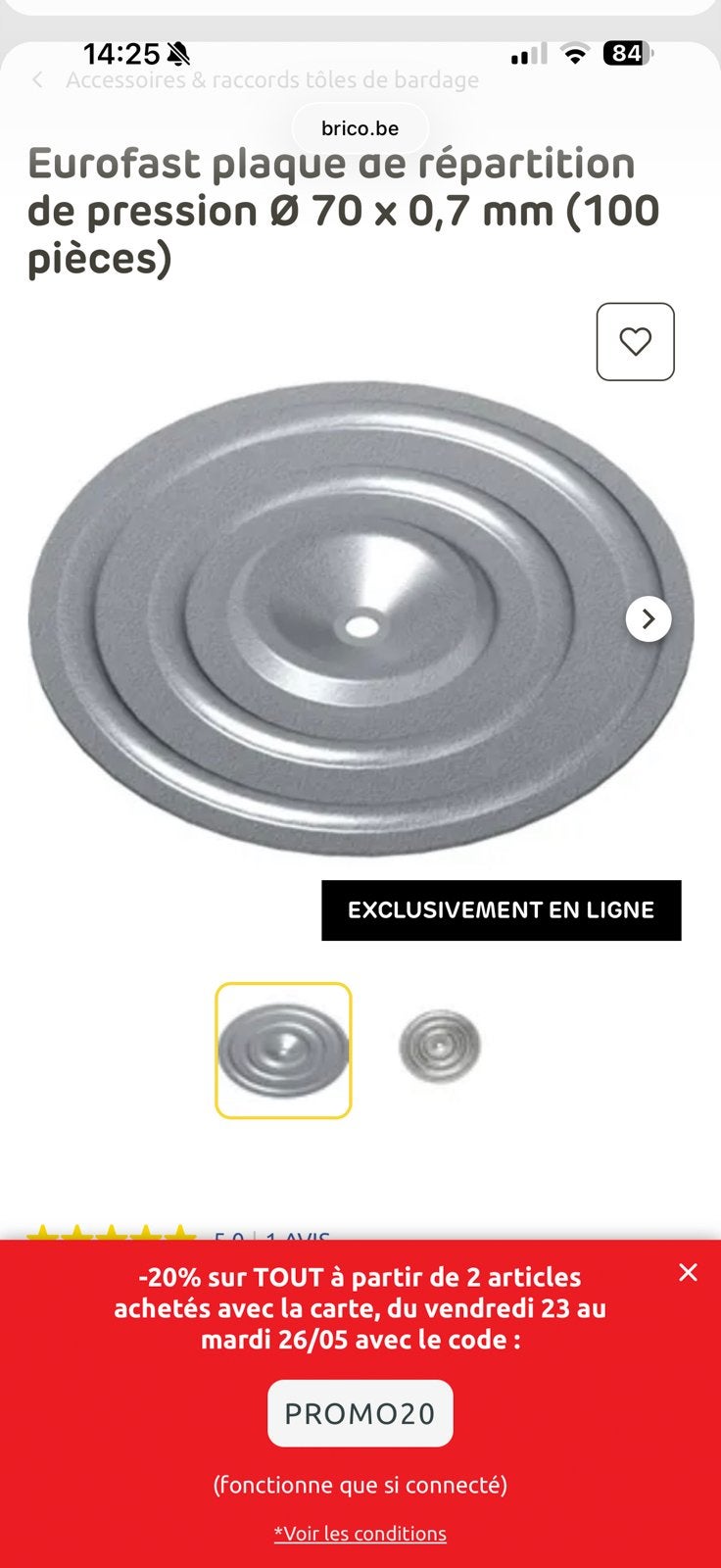 Rondelles pour plasues d’isolation, Enlèvement, Neuf, Autres matériaux