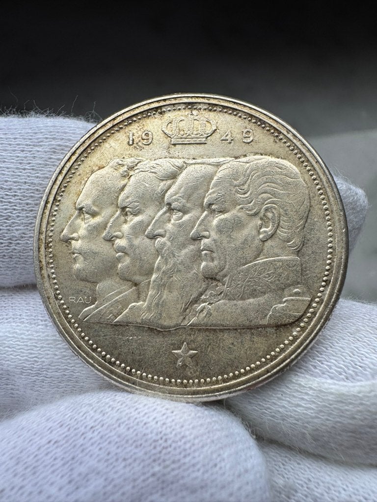 Belgique - 100 francs 1949 (4 rois, argent), Enlèvement ou Envoi, Monnaie en vrac, Argent, Argent