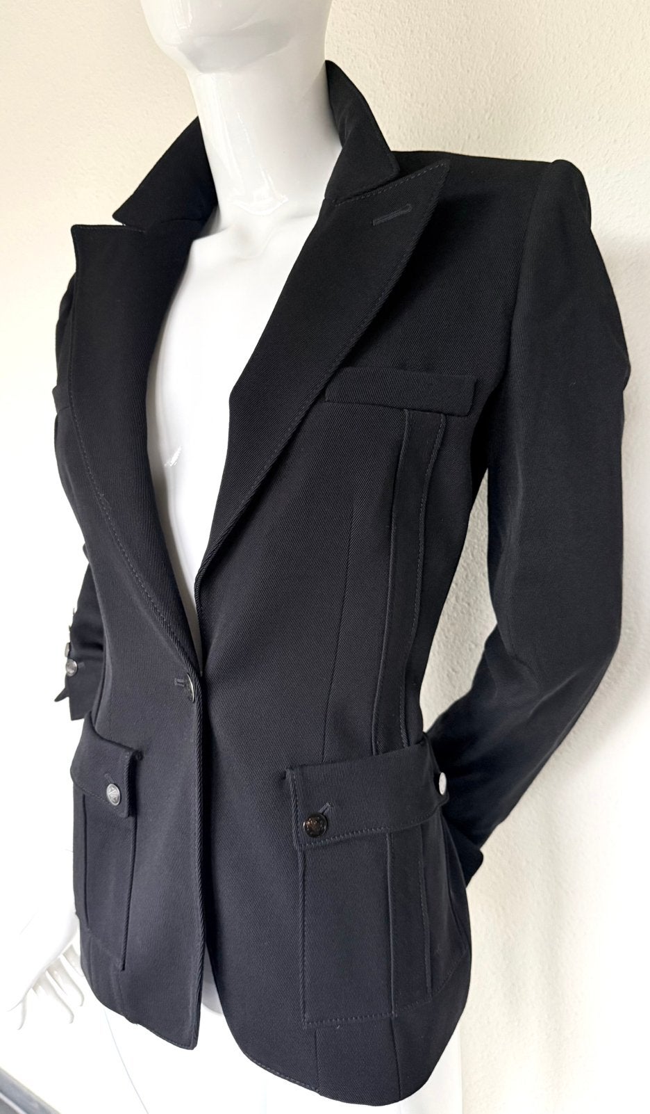 ROBERTO CAVALLI ZWARTE WOLLEN BLAZER MAAT 40 NEW €1900,- 💖, Kleding | Dames, Maat 38/40 (M), Zwart, Ophalen of Verzenden, Zo goed als nieuw