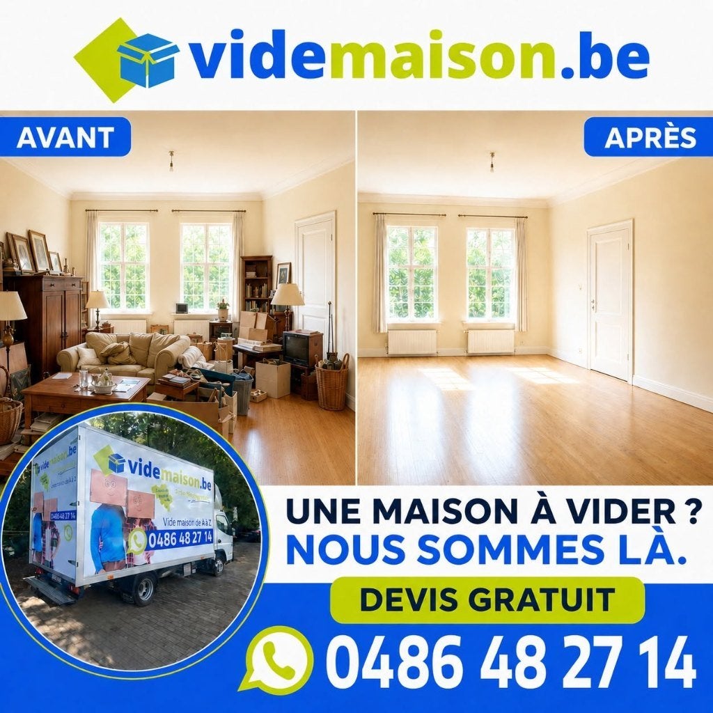 Vide maison & débarras 7j/7 – Devis gratuit | Belgique
