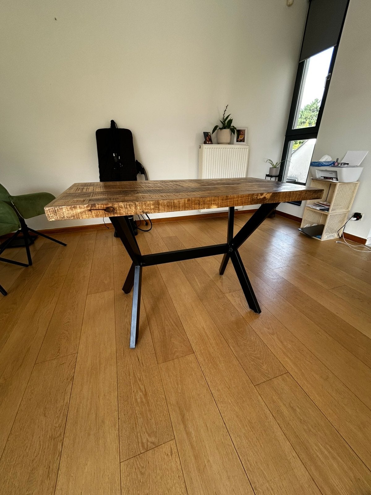 Table de salle à manger / bureau de style industriel, Maison & Meubles, Enlèvement, Comme neuf
