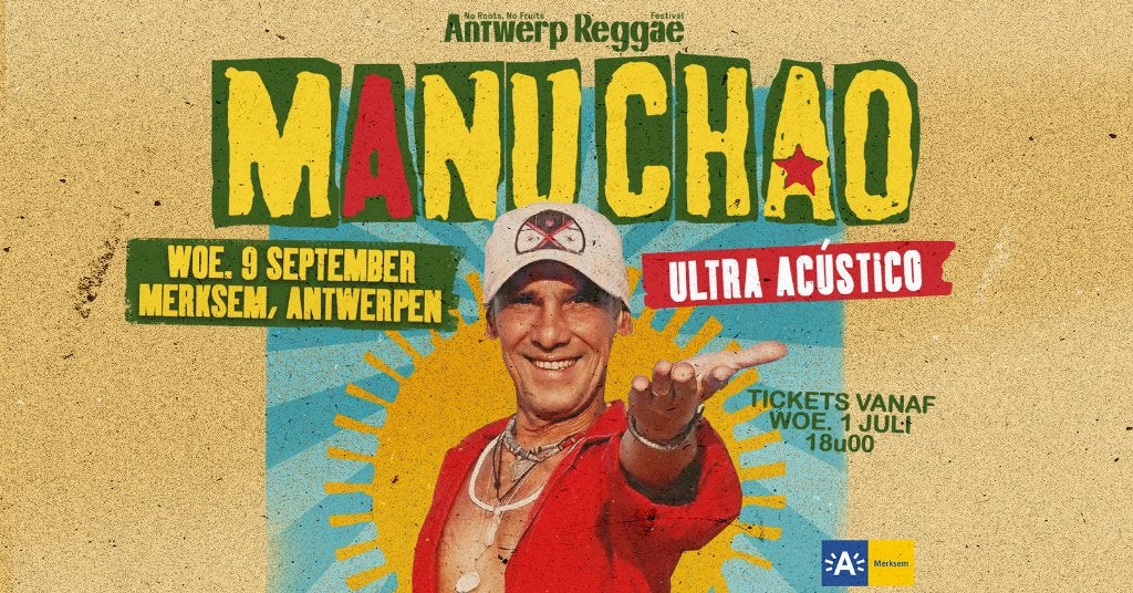 2 entrées pour Manu Chao -Antwerpen 9/09, Tickets & Billets, Deux personnes, Septembre