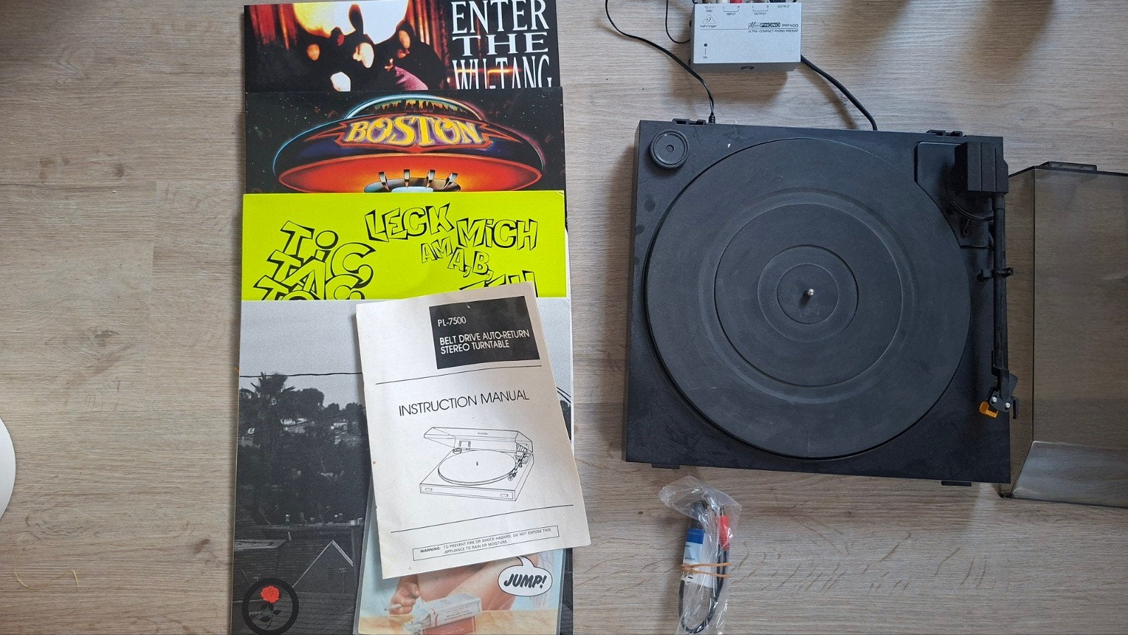 set platenspeler boxen platen, TV, Hi-fi & Vidéo, Autres marques, Tourne-disque, Enlèvement, Automatique