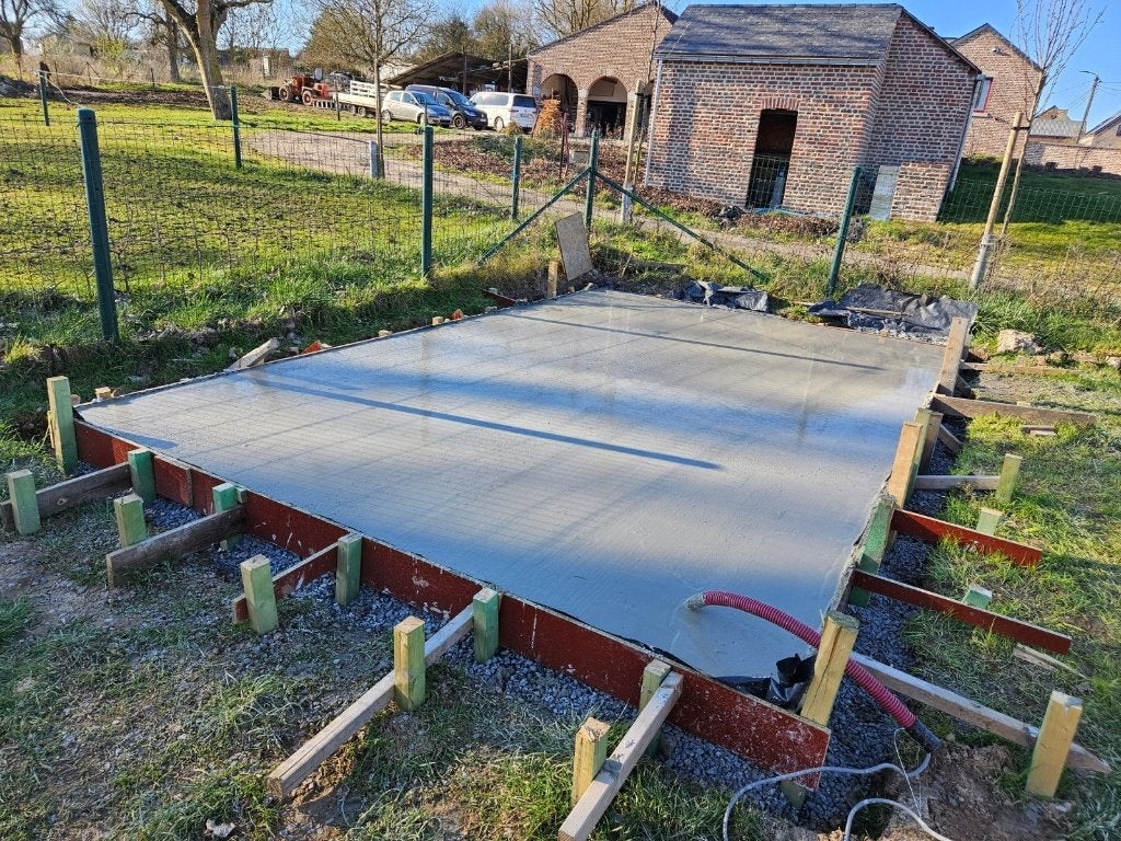 Panneaux coffrage + piquets + rouleau visqueen, Enlèvement, Utilisé, Autres types