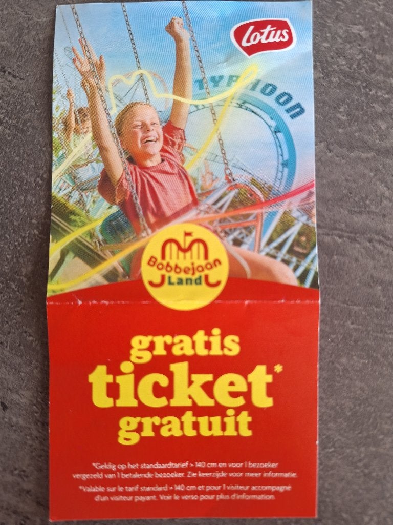 Ticket bobbejaanland, Tickets & Billets, Une personne, Ticket ou Carte d'accès
