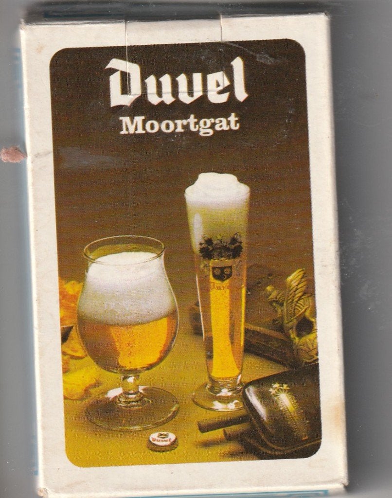 K 13 / BIER DUVEL GLAS + FLESJE KLEIN SPEL, Ophalen of Verzenden, Nieuw, Speelkaart(en)