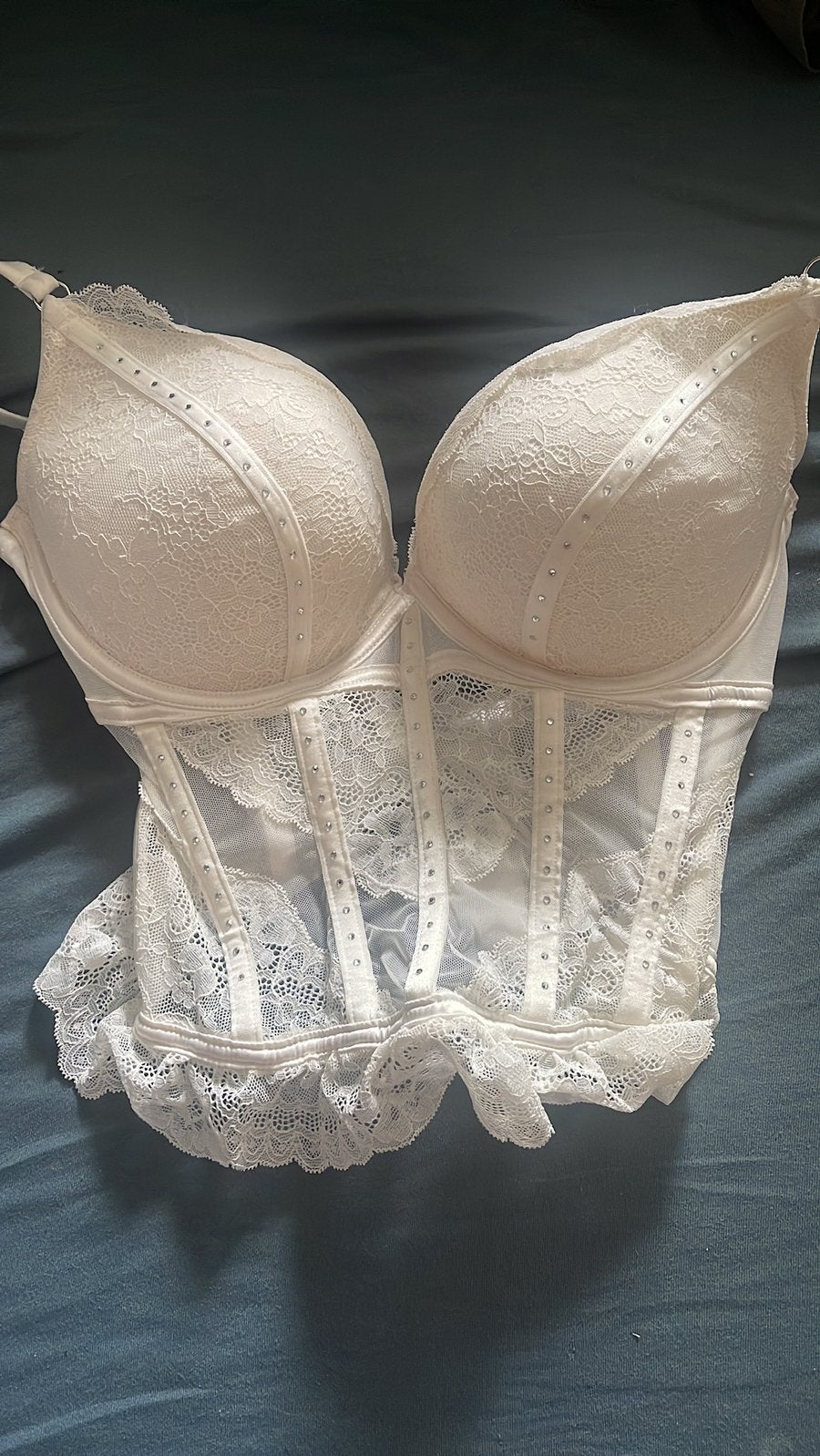 Body wit - kant, Vêtements | Femmes, Sous-vêtements & Lingerie, Enlèvement ou Envoi, Blanc, Soutien-gorge