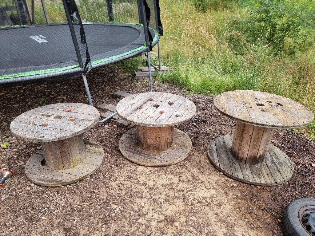Tourets en sapin, Enlèvement, Utilisé, Rond, Bois