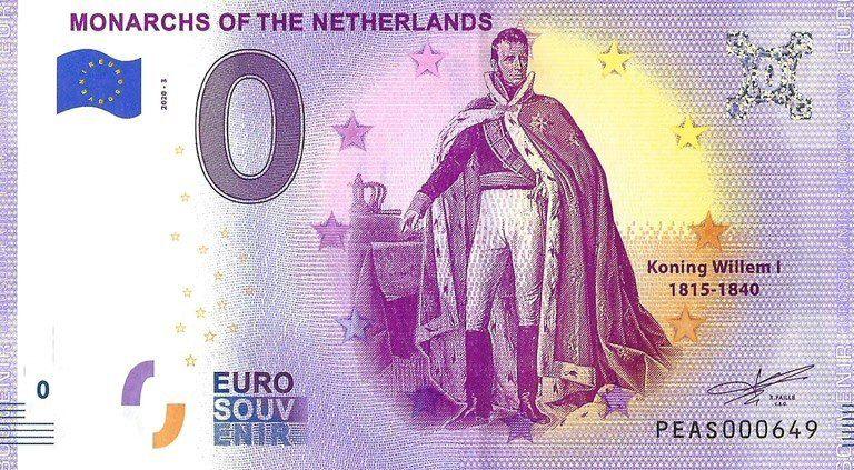 0 euro biljet: Koning William II, Postzegels en Munten, Verzenden
