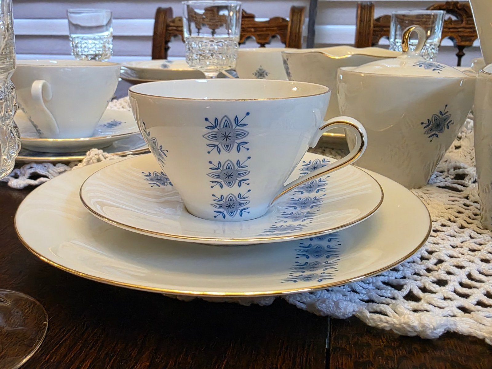 Vintage KronesterBavaria 9 pers koffie/diner servies, Antiek en Kunst, Antiek | Servies compleet, Ophalen of Verzenden