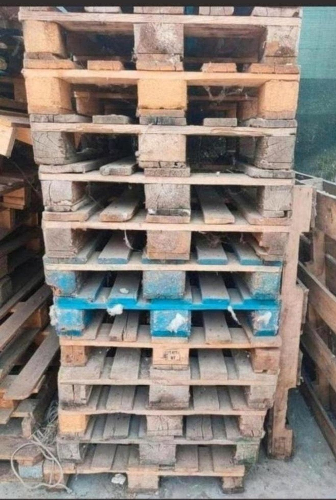 Partij euro pallets B keus, Ophalen, Gebruikt, 25 tot 50 mm, Pallet