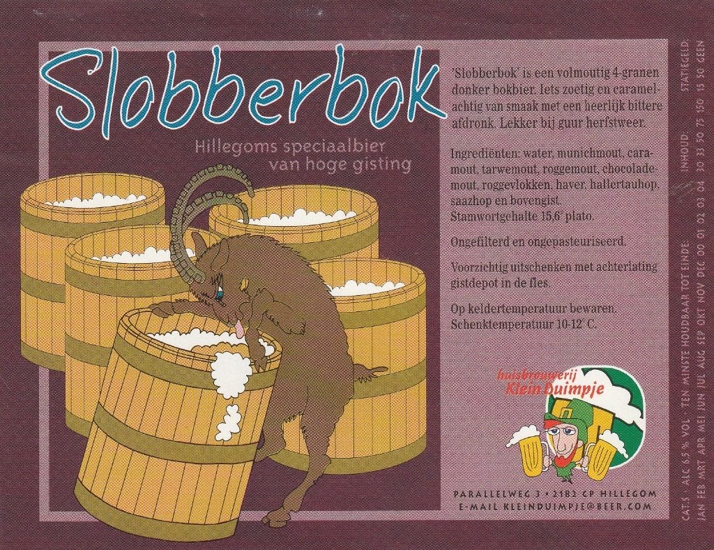 bieretiket Nederland Klein Duimpje : Slobberbok #2, Verzenden, Nieuw, Overige typen, Overige merken