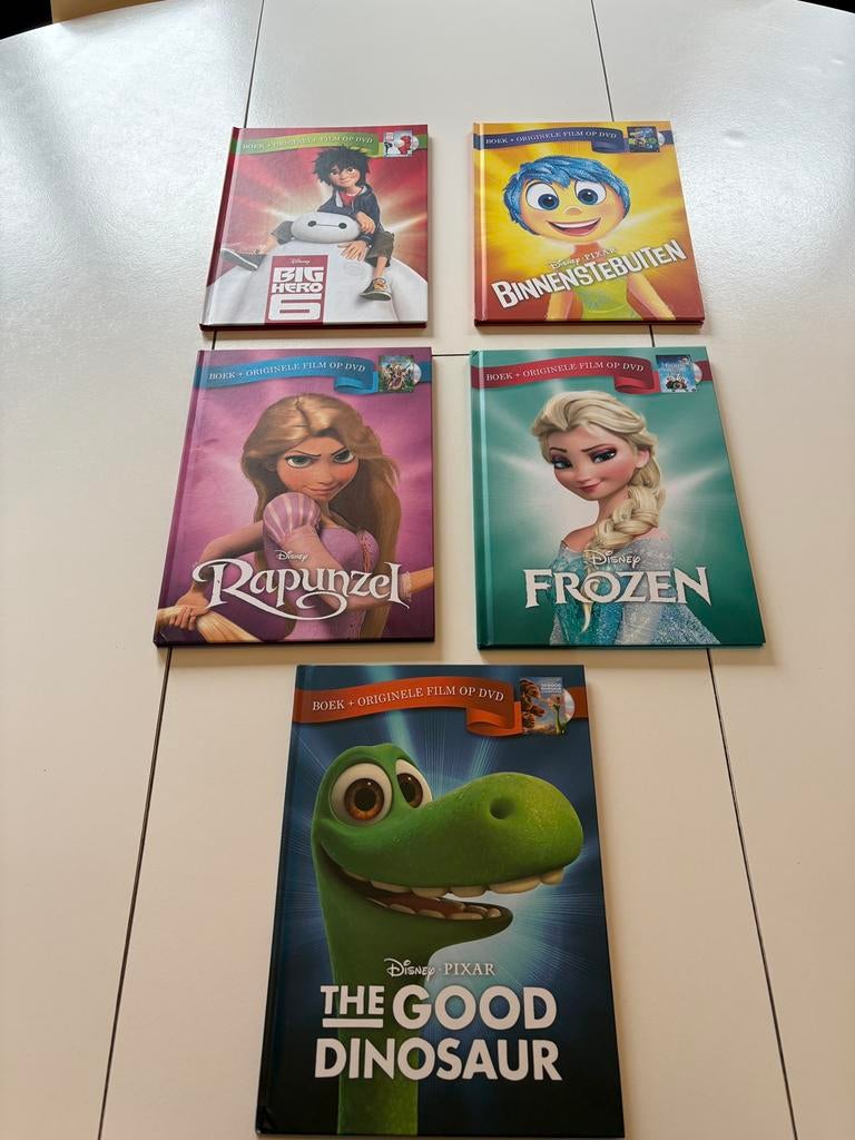 Set van 5 disney kinderboeken met dvd, Boeken, Ophalen, Zo goed als nieuw, Sprookjes
