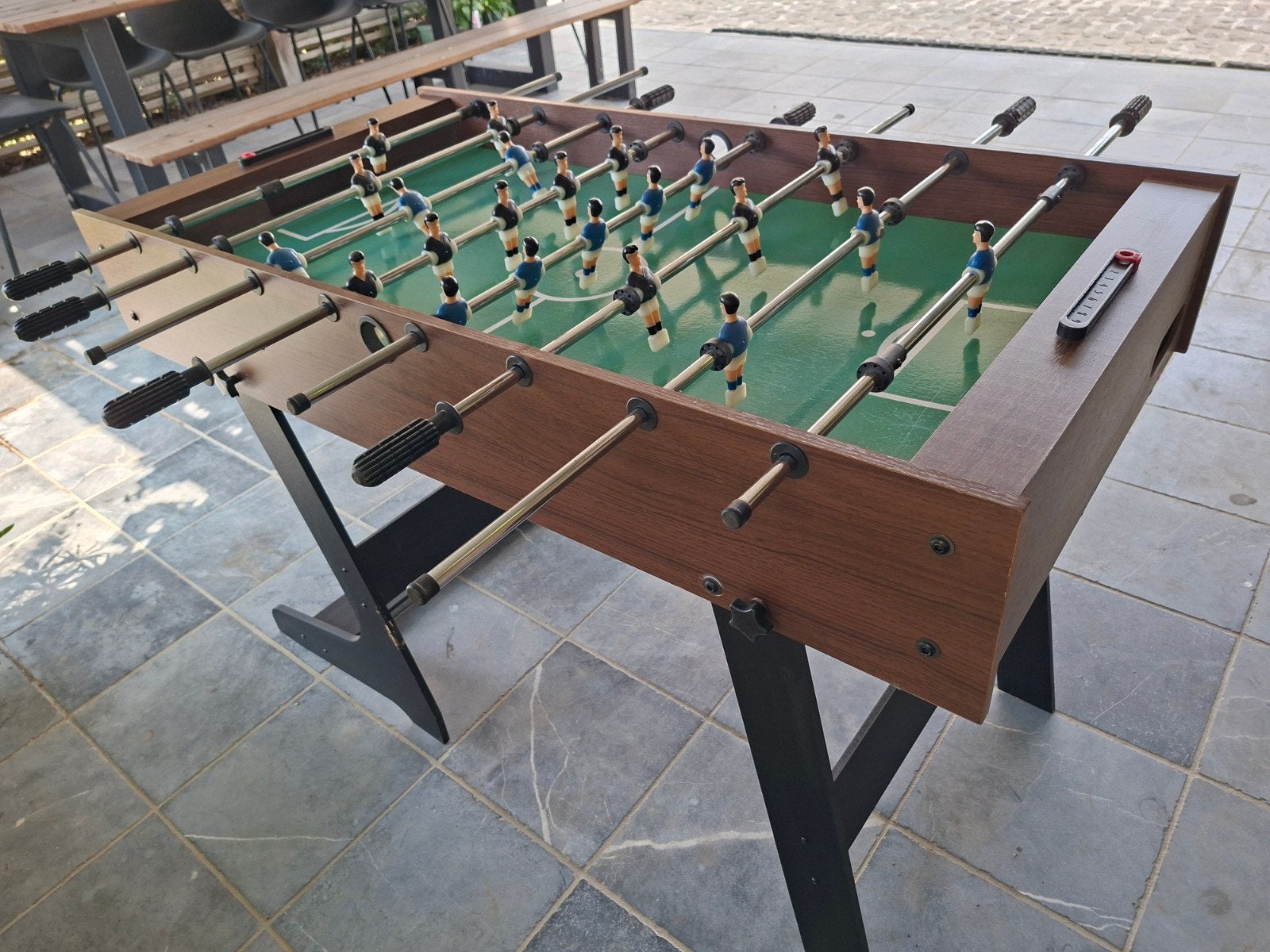 kickertafel, Ophalen
