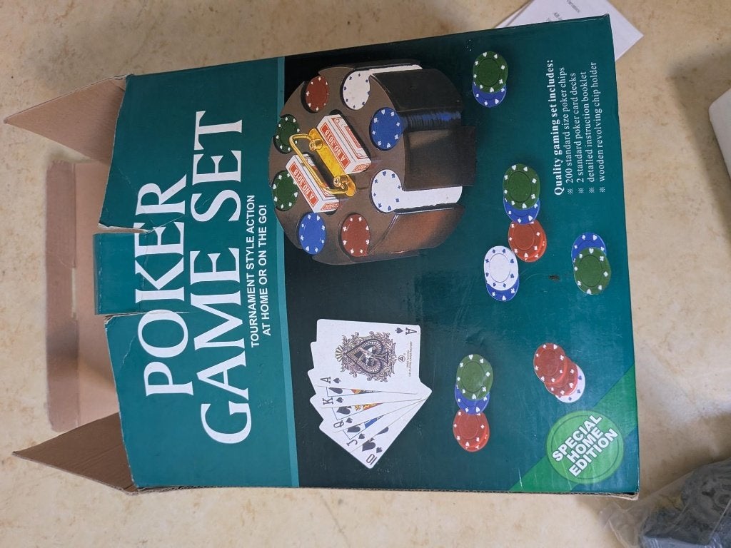 poker set, Hobby en Vrije tijd, Drie of vier spelers, Ophalen of Verzenden, Zo goed als nieuw