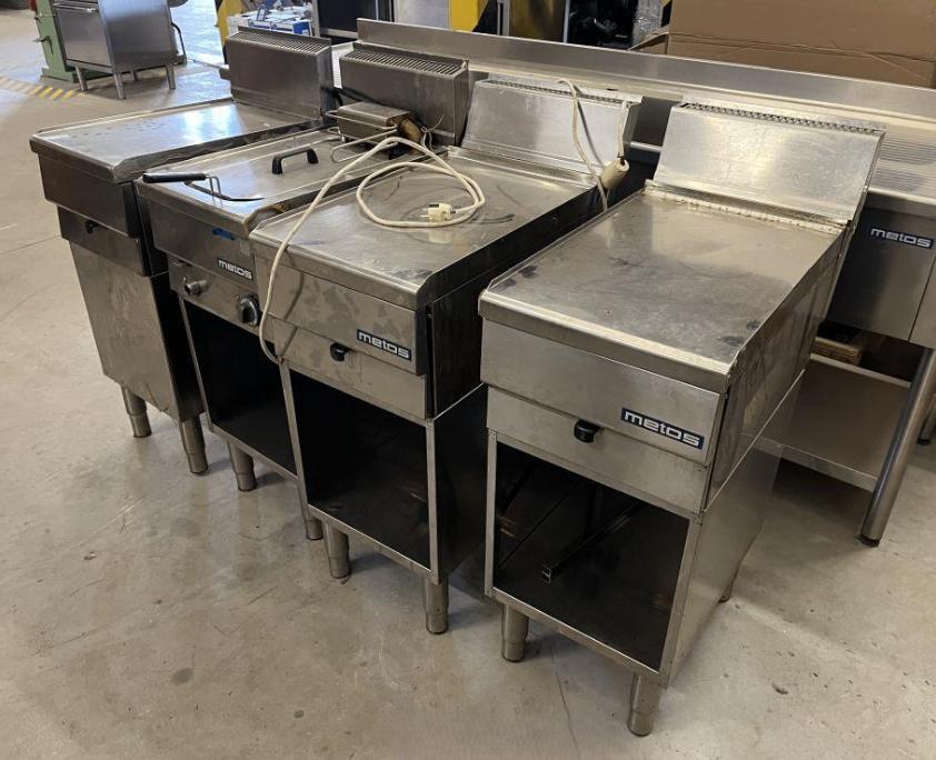 3x RVS modules Metos werktafels, Ophalen, Gebruikt, 50 tot 100 cm, Minder dan 100 cm