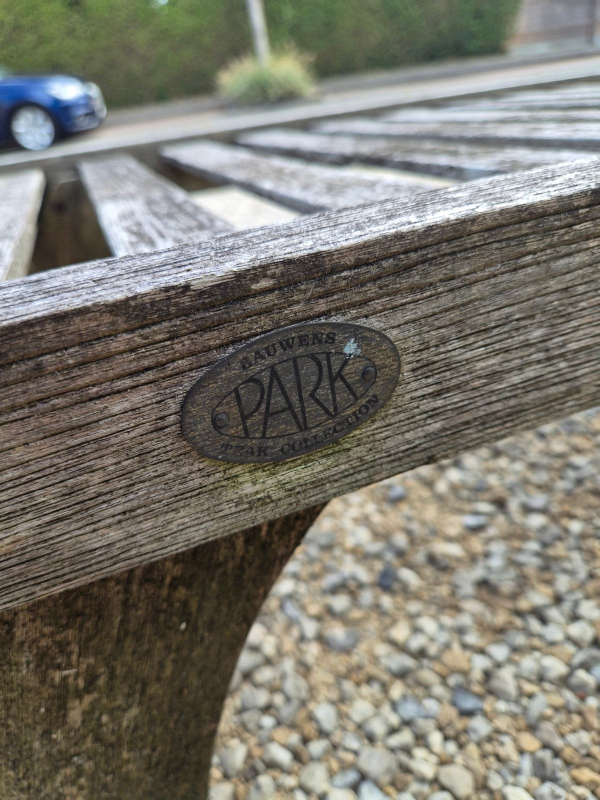 ligzetel teak hout met kussen, Jardin & Terrasse, Enlèvement, Bois