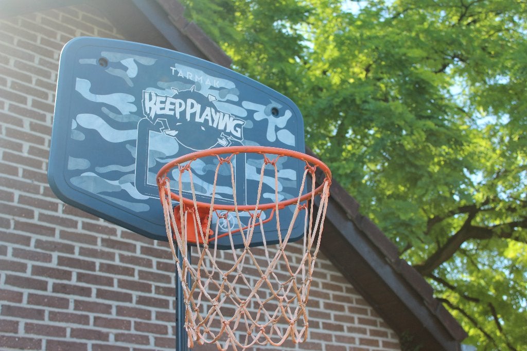 basketbalring + paal + bord + voet + basketbal, Sport en Fitness, Basketbal, Ophalen, Zo goed als nieuw, Overige typen